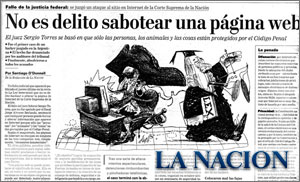 No es delito sabotear una web